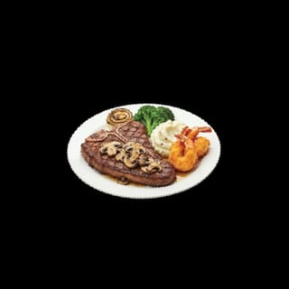 T-Bone and Shrimp