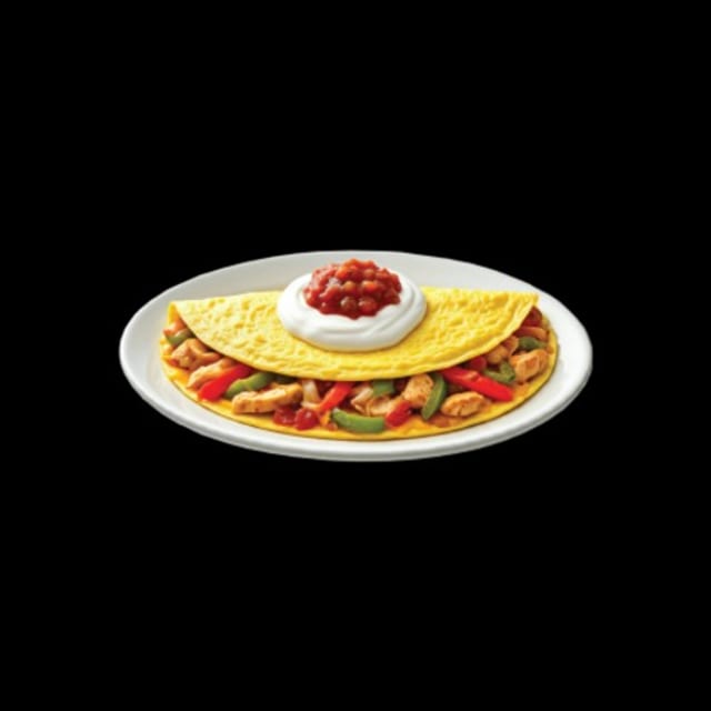 Chicken Fajita Omelette.